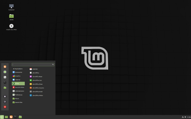 The Linux Mint Cinnamon desktop