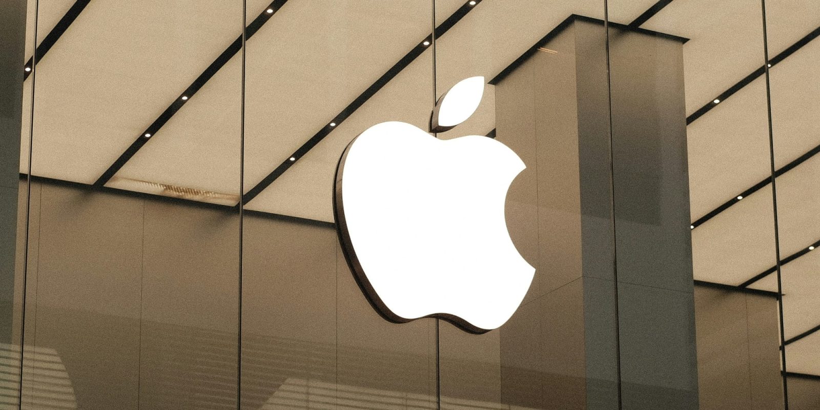 An Apple Store Logo.